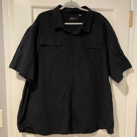 Steve’s Jeans Men’s 4X Black Button-Up Shirt – 100% Cotton, Short Sleeve - Picture 3 of 5